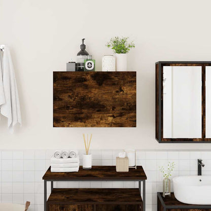 Armadietto Bagno Rovere Fumo 60x25x40 cm in Legno Multistrato | homemem39