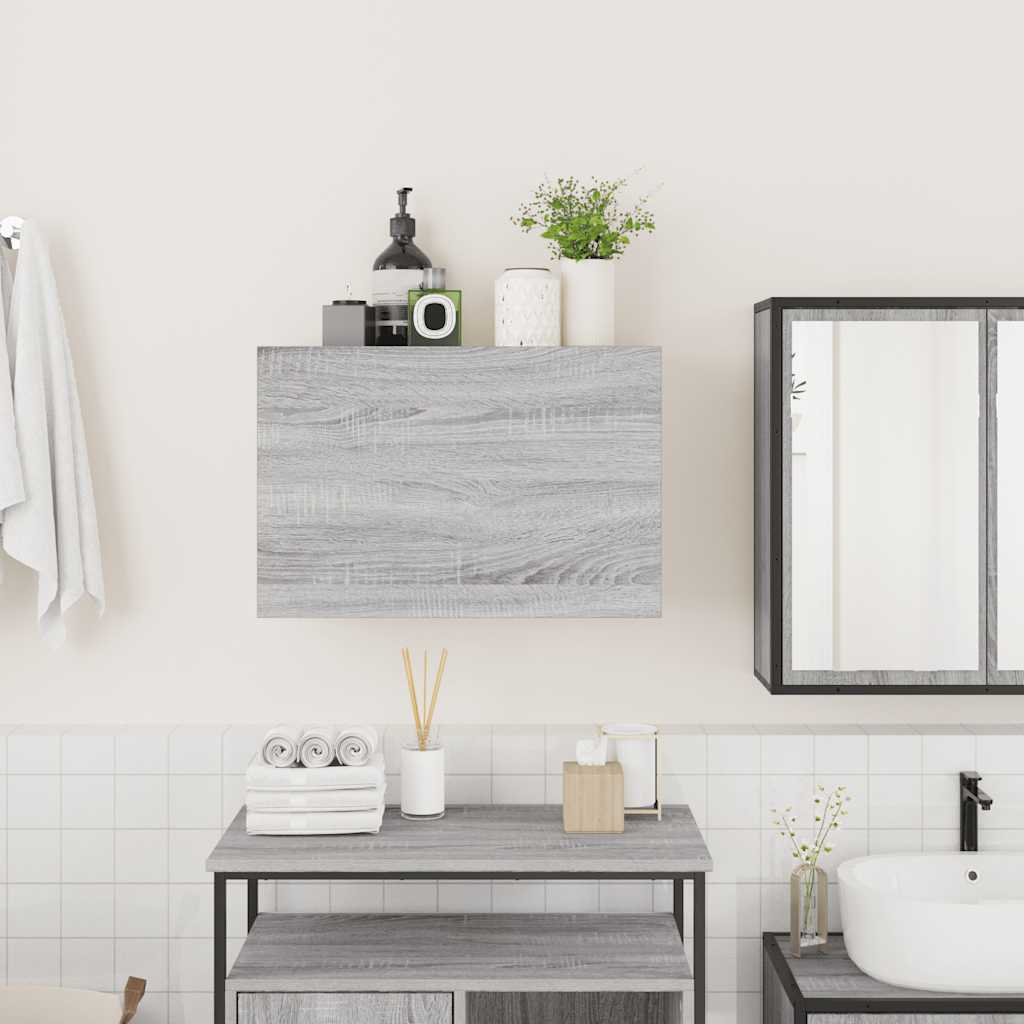 Mobile da Bagno Grigio Sonoma 60x25x40 cm in Legno Multistrato | homemem39