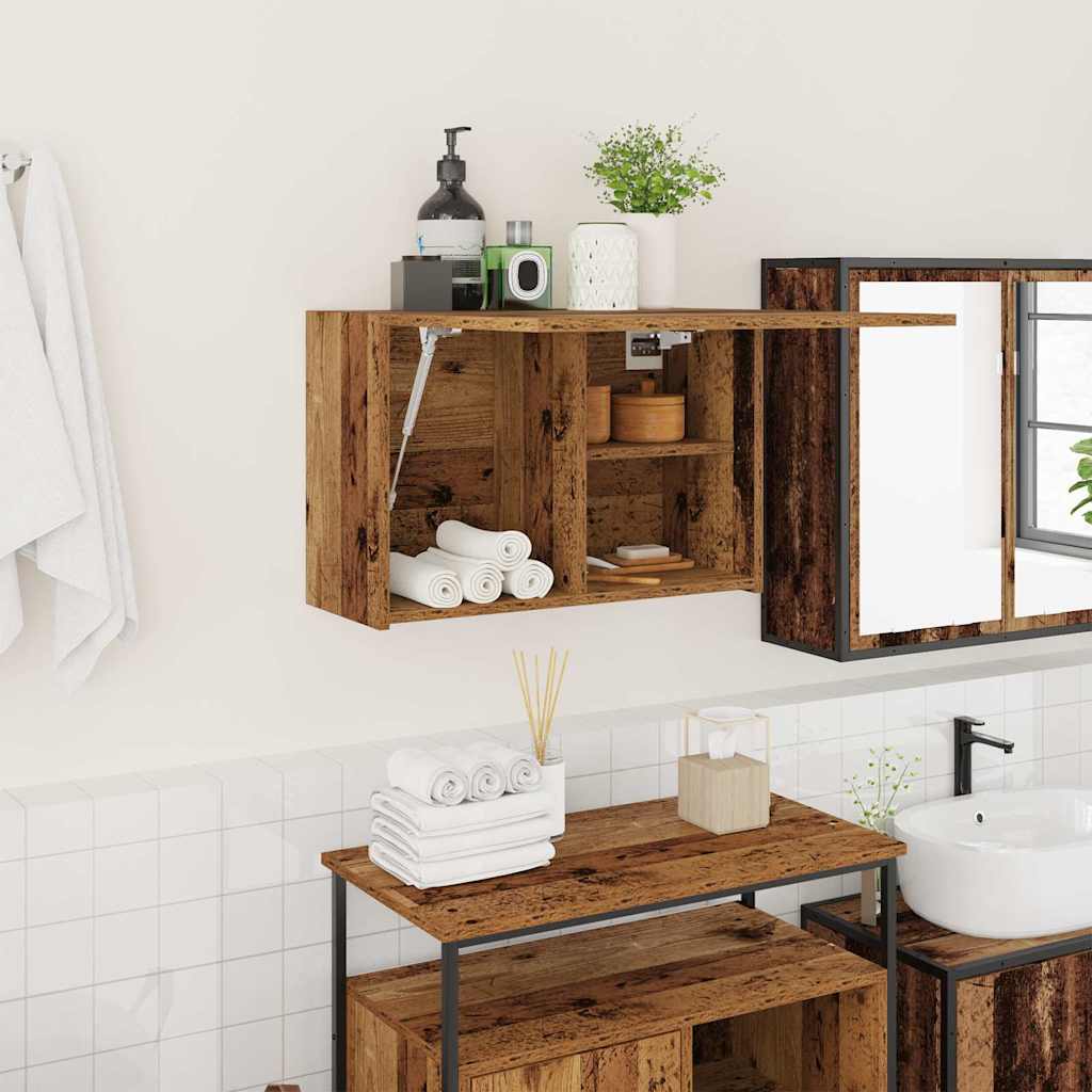 Mobile da Bagno Legno Antico 60x25x40 cm in Legno Multistrato | homemem39