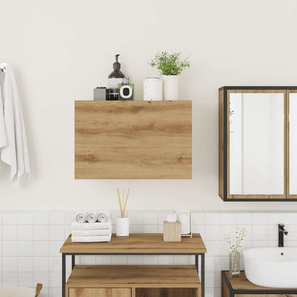Mobiletto da Bagno Rovere Artigianale 60x25x40 cm Truciolato | homemem39