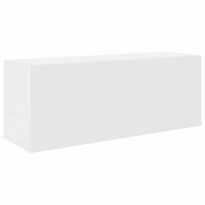 Mobile da Bagno a Parete Bianco 80x25x30cm in Legno Multistrato | homemem39