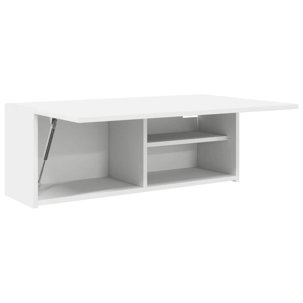Mobile da Bagno a Parete Bianco 80x25x30cm in Legno Multistrato | homemem39