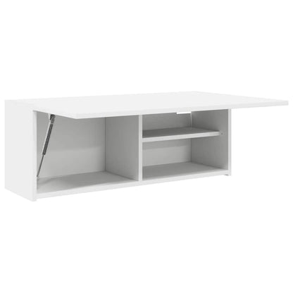 Mobile da Bagno a Parete Bianco 80x25x30cm in Legno Multistrato | homemem39