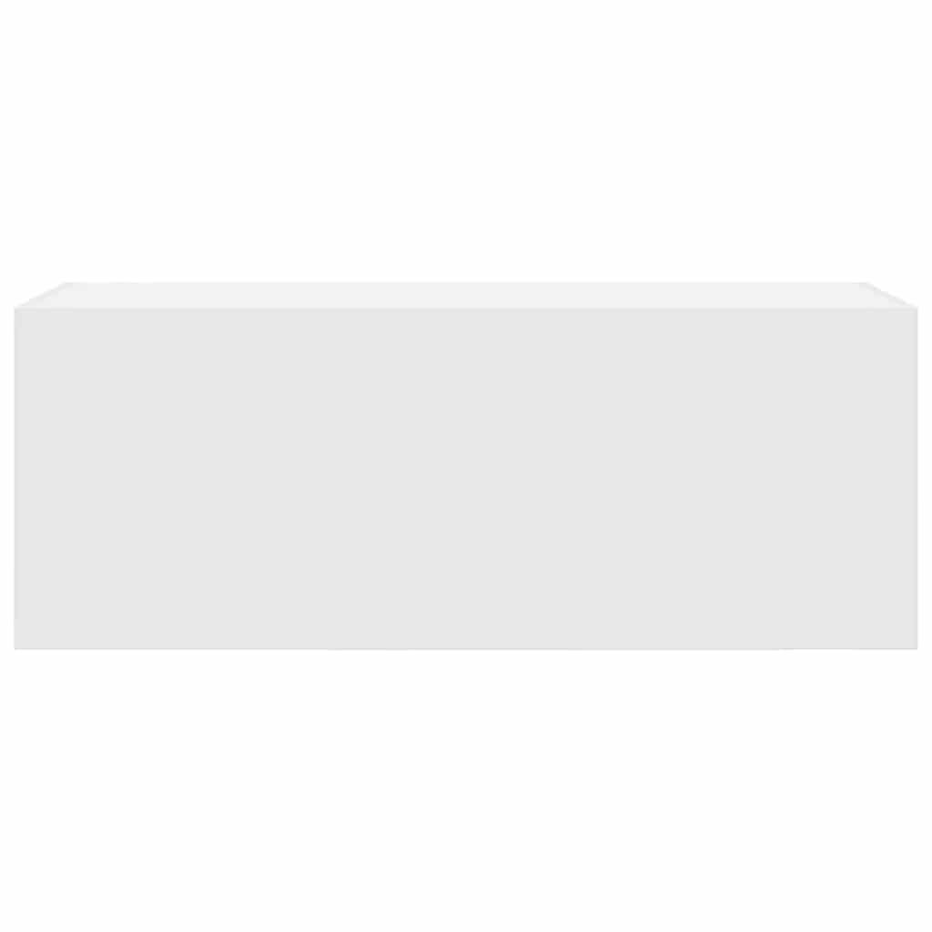 Mobile da Bagno a Parete Bianco 80x25x30cm in Legno Multistrato | homemem39