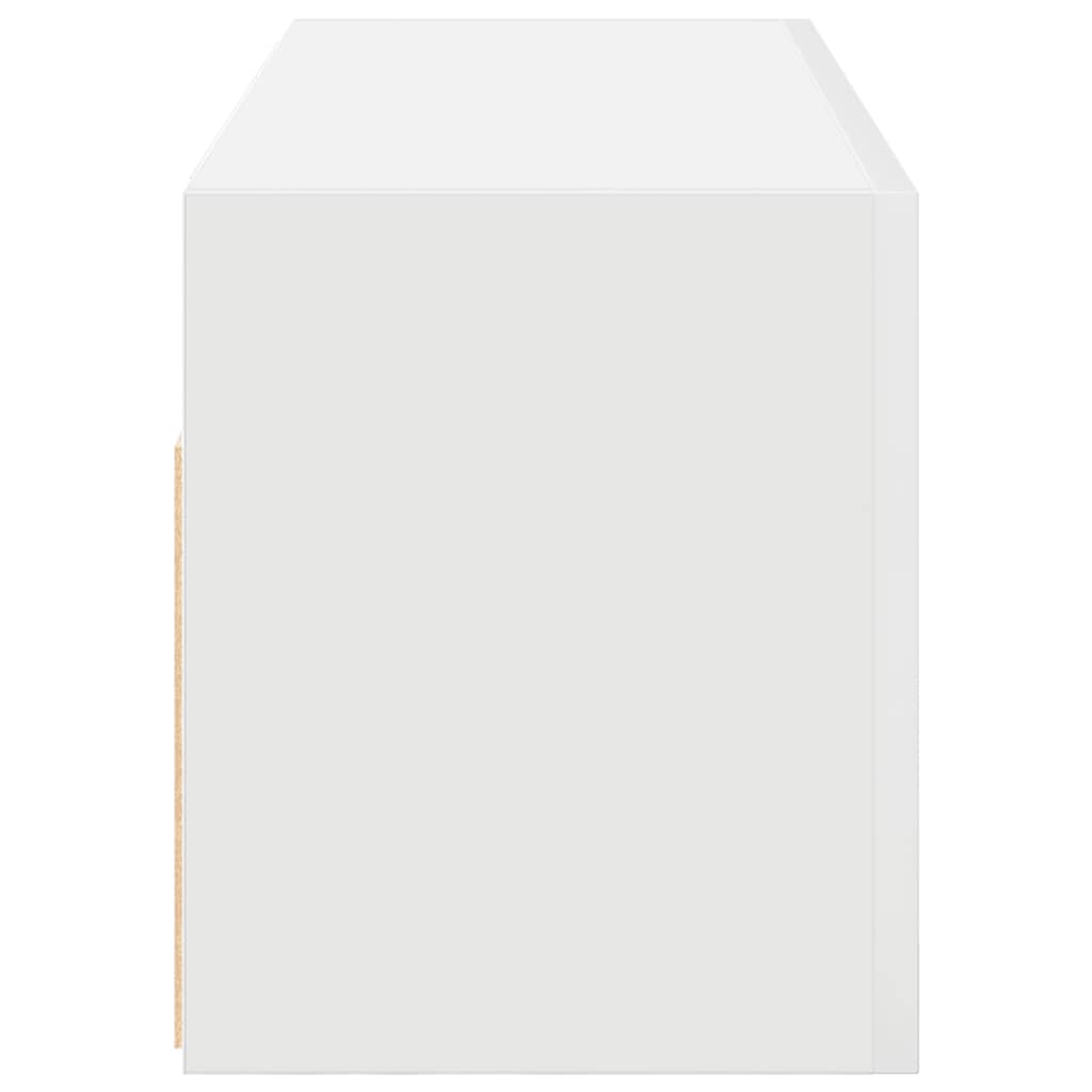 Mobile da Bagno a Parete Bianco 80x25x30cm in Legno Multistrato | homemem39