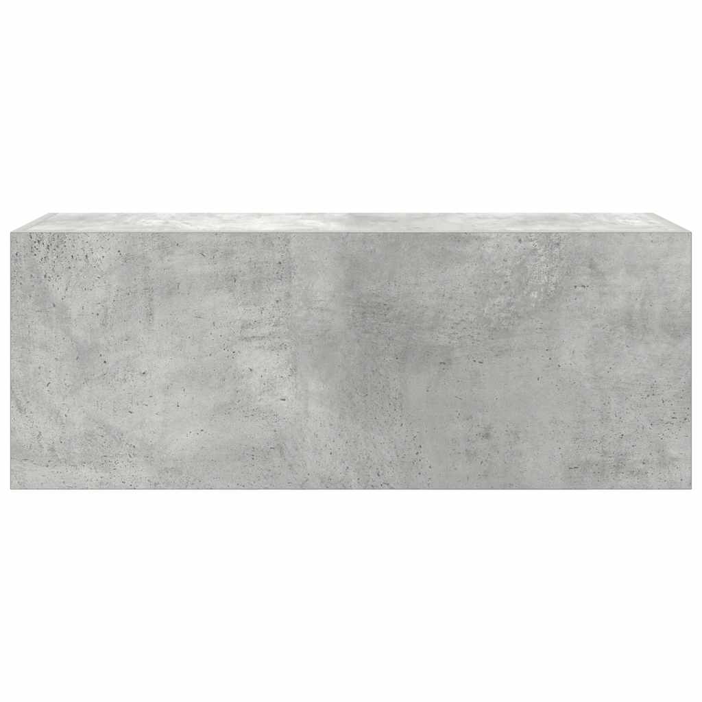 Armadietto da Bagno Grigio Cemento 80x25x30 cm in Truciolato