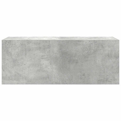 Armadietto da Bagno Grigio Cemento 80x25x30 cm in Truciolato