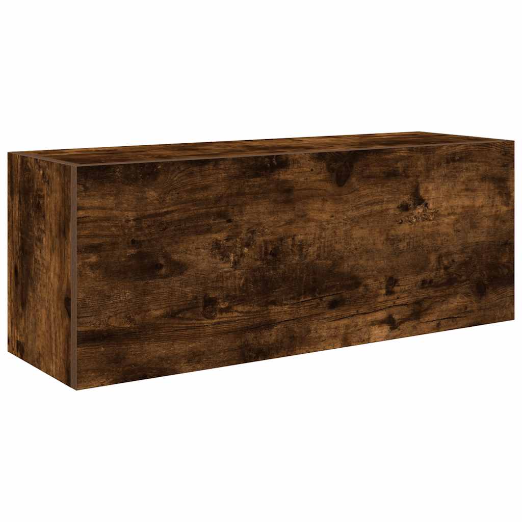 Armadietto Bagno Rovere Fumo 80x25x30 cm in Legno Multistrato | homemem39