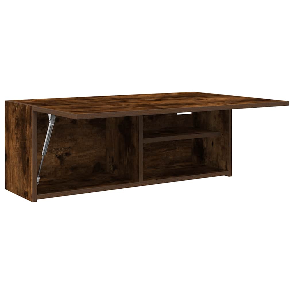 Armadietto Bagno Rovere Fumo 80x25x30 cm in Legno Multistrato | homemem39