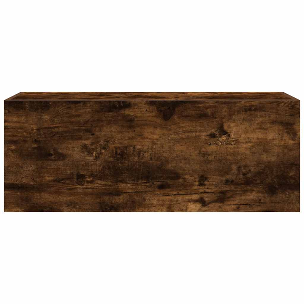Armadietto Bagno Rovere Fumo 80x25x30 cm in Legno Multistrato | homemem39
