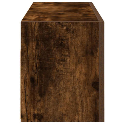 Armadietto Bagno Rovere Fumo 80x25x30 cm in Legno Multistrato | homemem39