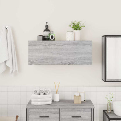 Mobile da Bagno Grigio Sonoma 80x25x30 cm in Legno Multistrato | homemem39