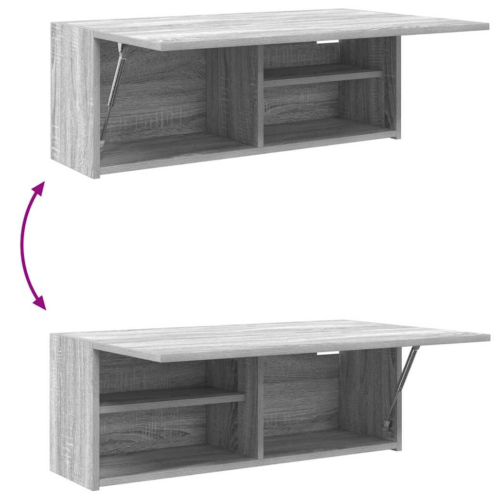 Mobile da Bagno Grigio Sonoma 80x25x30 cm in Legno Multistrato | homemem39