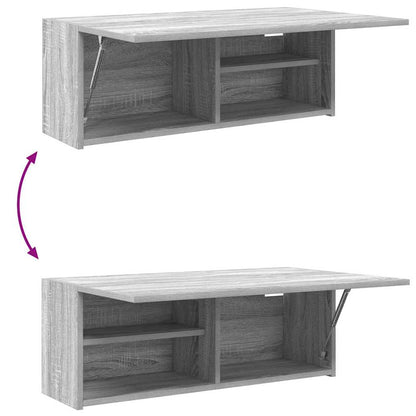 Mobile da Bagno Grigio Sonoma 80x25x30 cm in Legno Multistrato | homemem39
