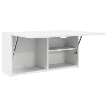 Mobile da Bagno a Parete Bianco 80x25x40 cm in Truciolato | homemem39