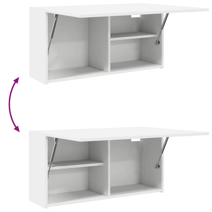 Mobile da Bagno a Parete Bianco 80x25x40 cm in Truciolato | homemem39