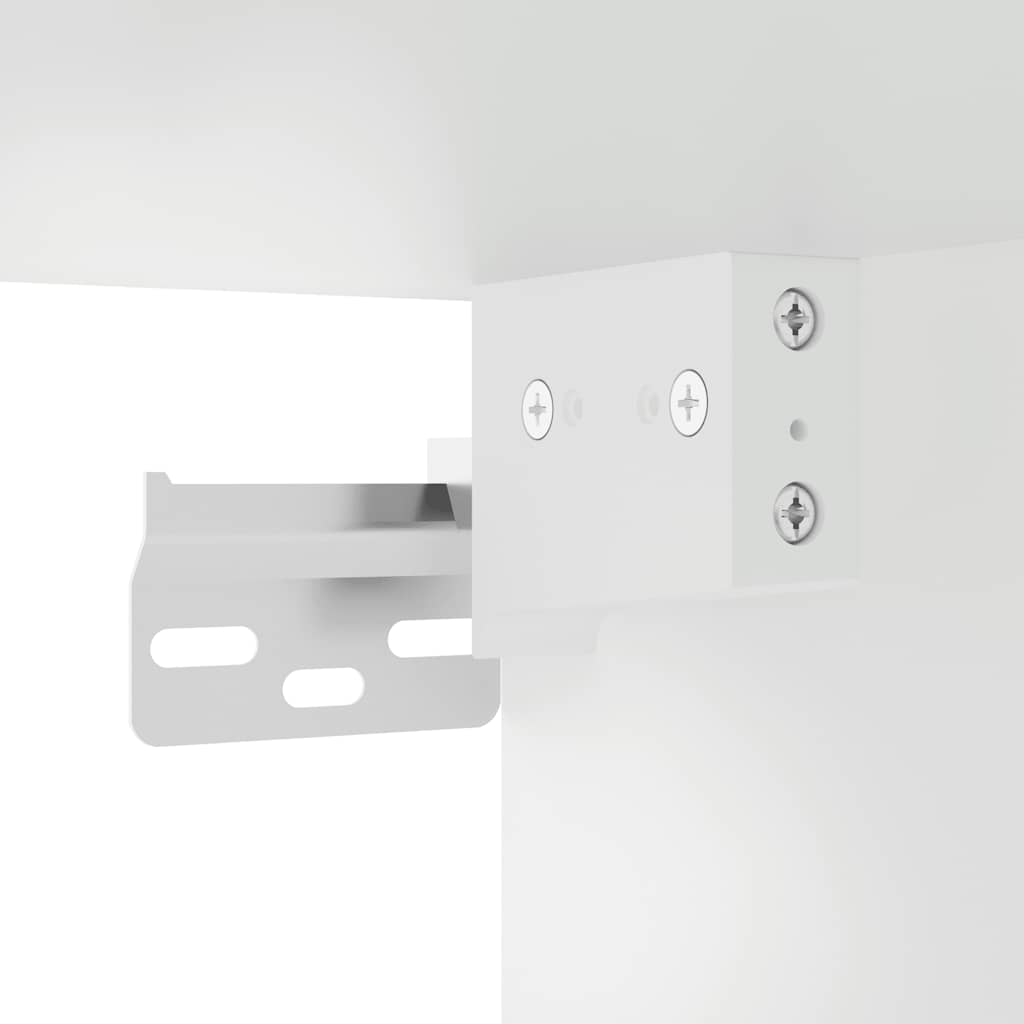 Mobile da Bagno a Parete Bianco 80x25x40 cm in Truciolato | homemem39