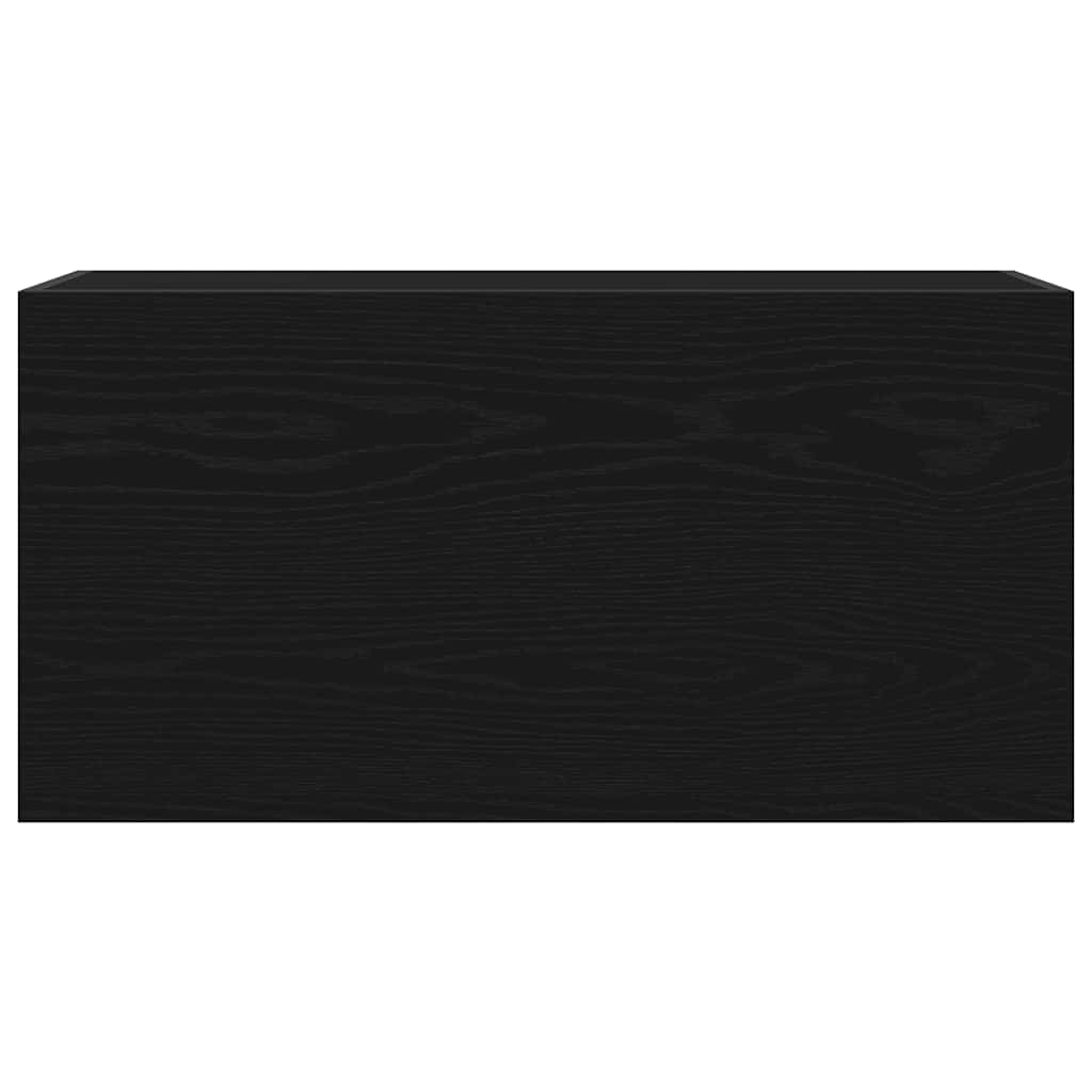 Mobile da Bagno a Parete Nero 80x25x40 cm in Truciolato | homemem39