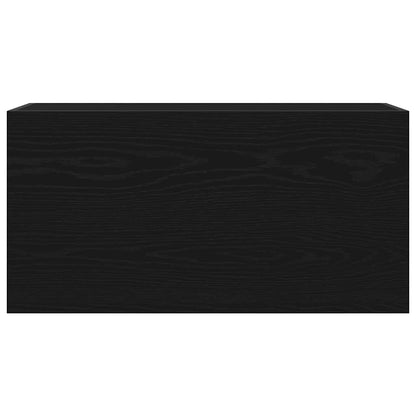 Mobile da Bagno a Parete Nero 80x25x40 cm in Truciolato | homemem39