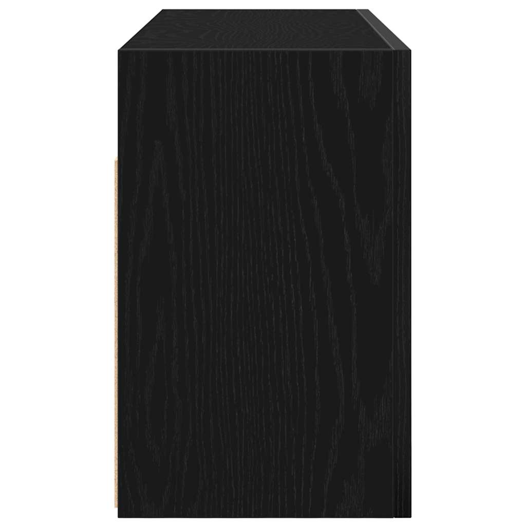 Mobile da Bagno a Parete Nero 80x25x40 cm in Truciolato | homemem39