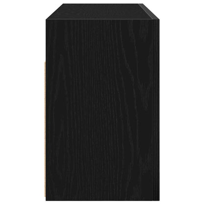Mobile da Bagno a Parete Nero 80x25x40 cm in Truciolato | homemem39