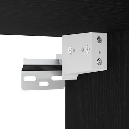 Mobile da Bagno a Parete Nero 80x25x40 cm in Truciolato | homemem39