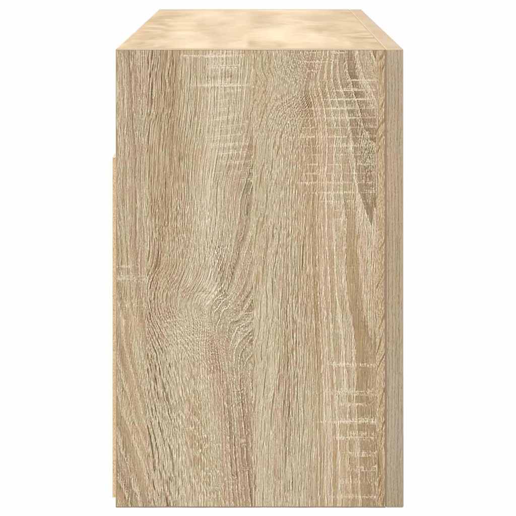 Mobile da Bagno a Parete Rovere Sonoma 80x25x40 cm Truciolato