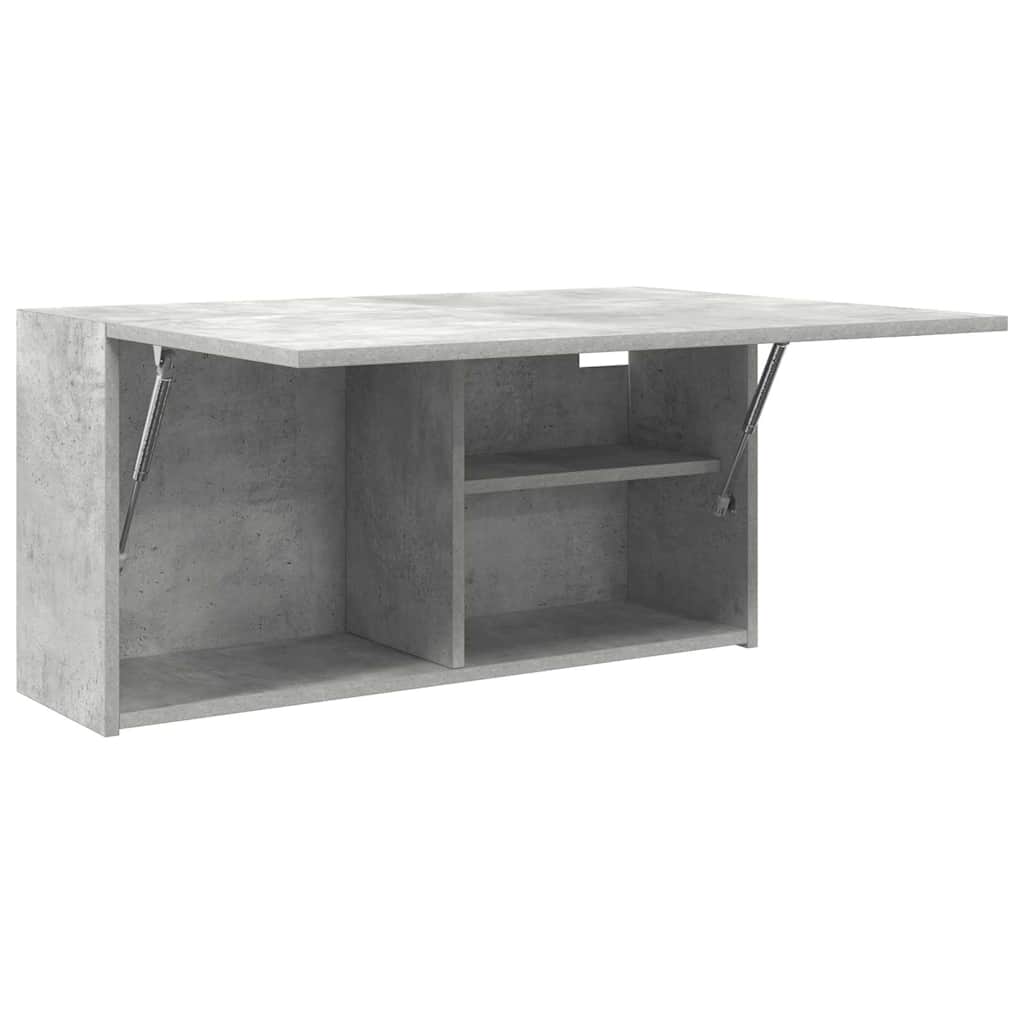 Mobile da Bagno a Parete Grigio Cemento 80x25x40 cm Truciolato | homemem39