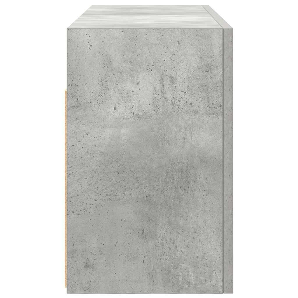 Mobile da Bagno a Parete Grigio Cemento 80x25x40 cm Truciolato | homemem39