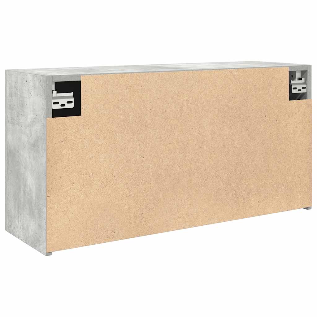 Mobile da Bagno a Parete Grigio Cemento 80x25x40 cm Truciolato | homemem39