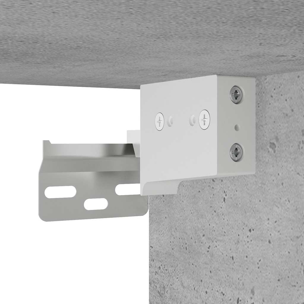 Mobile da Bagno a Parete Grigio Cemento 80x25x40 cm Truciolato | homemem39
