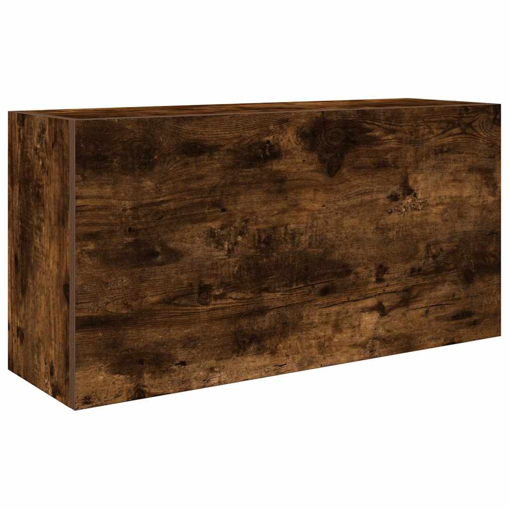 Mobile da Bagno a Parete Rovere Fumo 80x25x40 cm in Truciolato | homemem39