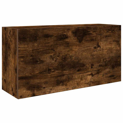 Mobile da Bagno a Parete Rovere Fumo 80x25x40 cm in Truciolato | homemem39