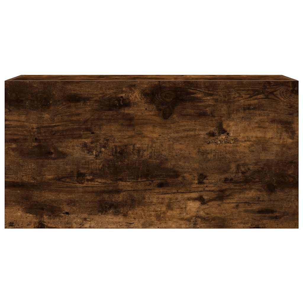 Mobile da Bagno a Parete Rovere Fumo 80x25x40 cm in Truciolato | homemem39