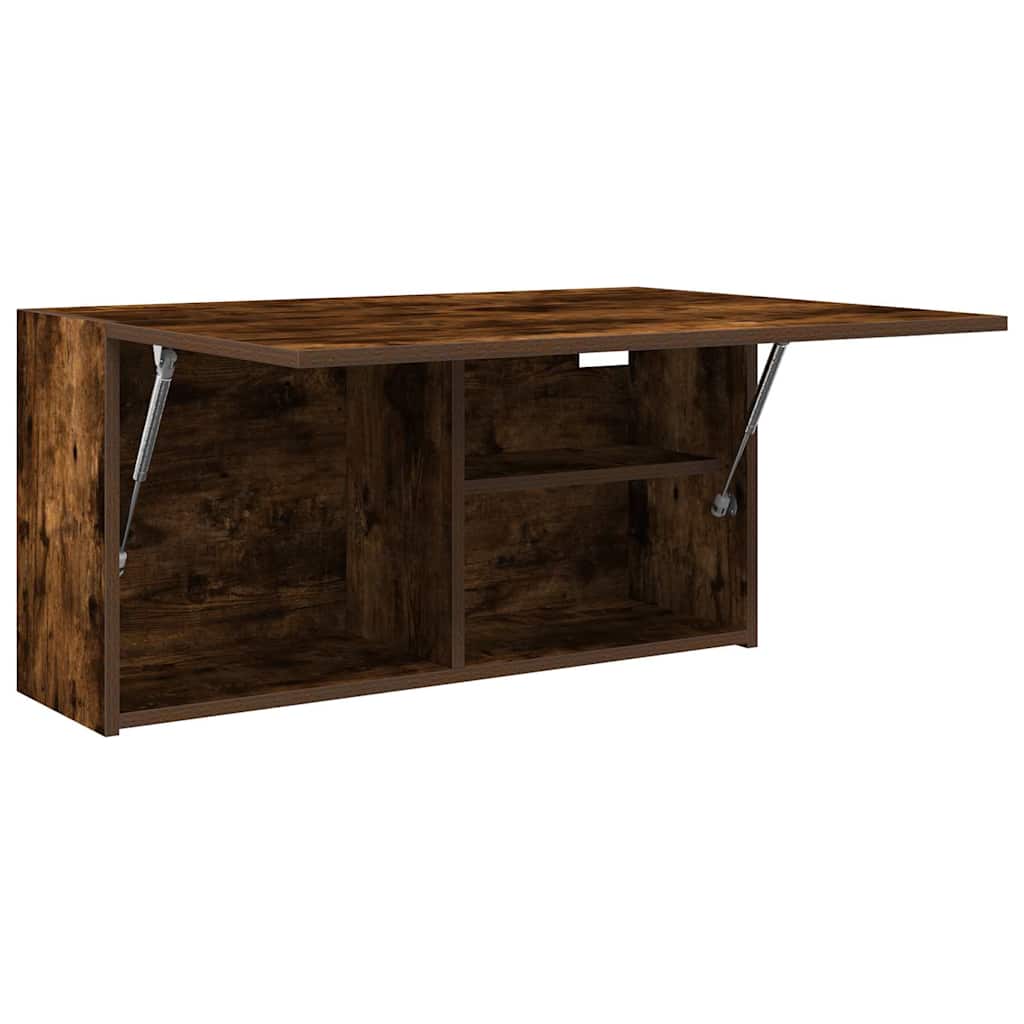 Mobile da Bagno a Parete Rovere Fumo 80x25x40 cm in Truciolato | homemem39