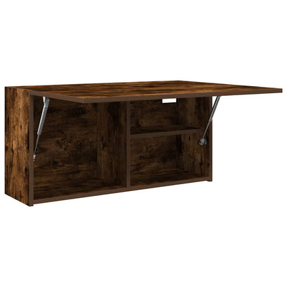 Mobile da Bagno a Parete Rovere Fumo 80x25x40 cm in Truciolato | homemem39