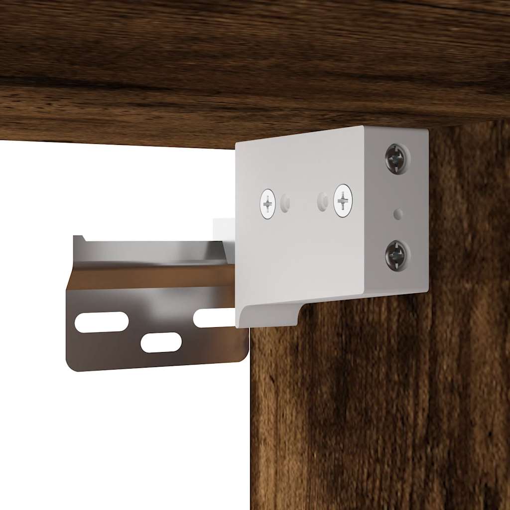Mobile da Bagno a Parete Rovere Fumo 80x25x40 cm in Truciolato | homemem39