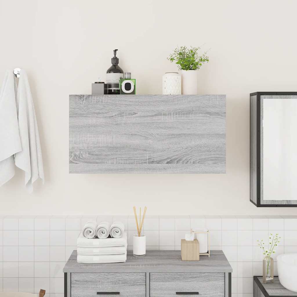 Mobile da Bagno Grigio Sonoma 80x25x40 cm in Truciolato | homemem39