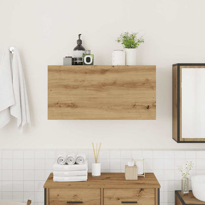 Mobiletto da Bagno Rovere Artigianale 80x25x40 cm in Truciolato