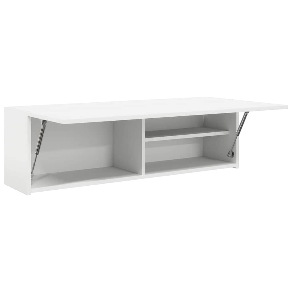 Mobile da Bagno a Parete Bianco 100x25x30 cm in Truciolato | homemem39