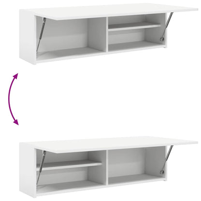 Mobile da Bagno a Parete Bianco 100x25x30 cm in Truciolato | homemem39