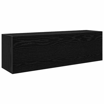 Mobile da Bagno a Parete Nero 100x25x30 cm in Truciolato | homemem39