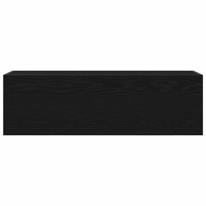 Mobile da Bagno a Parete Nero 100x25x30 cm in Truciolato | homemem39