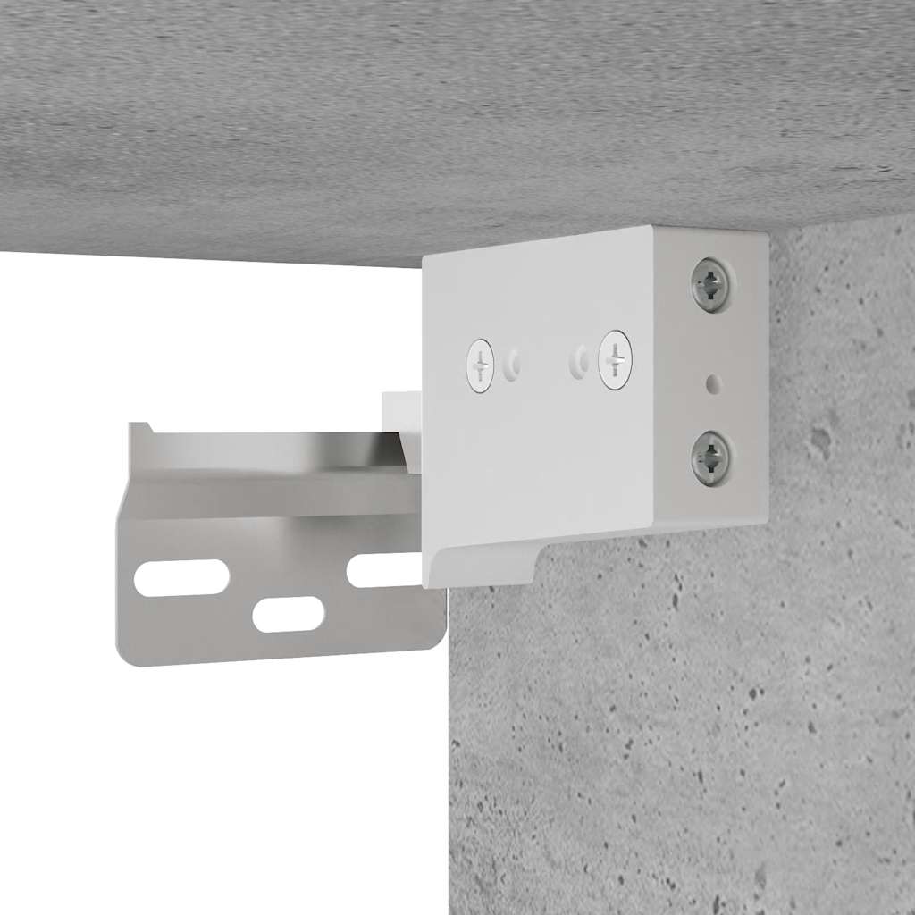 Armadietto da Bagno Grigio Cemento 100x25x30 cm in Truciolato