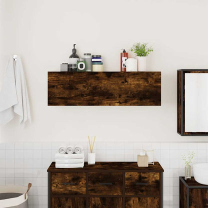 Armadietto Bagno Rovere Fumo 100x25x30 cm in Truciolato | homemem39