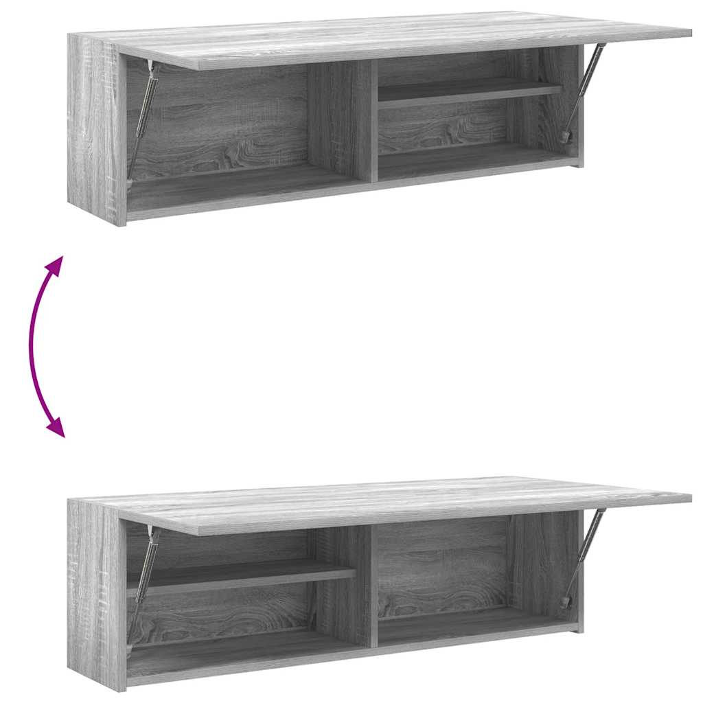 Mobile da Bagno Grigio Sonoma 100x25x30 cm in Truciolato