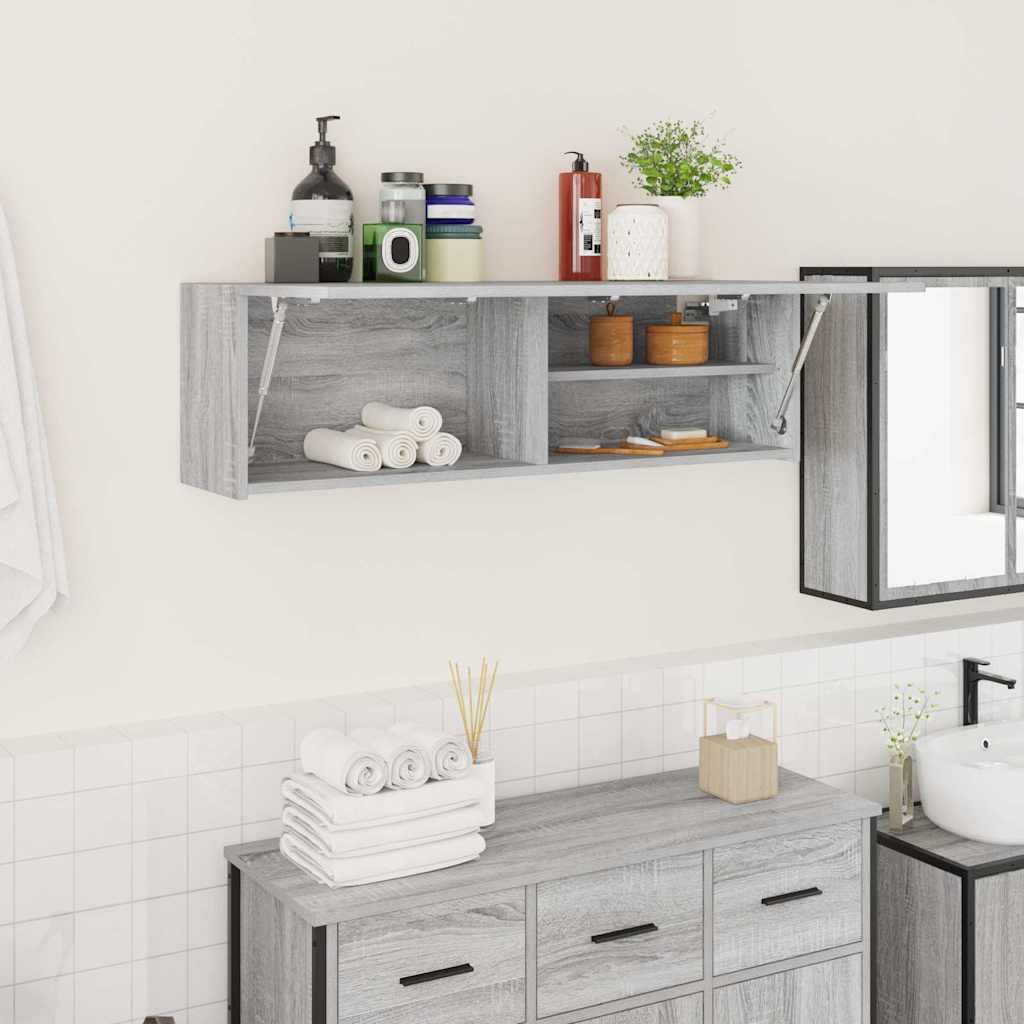 Mobile da Bagno Grigio Sonoma 100x25x30 cm in Truciolato | homemem39