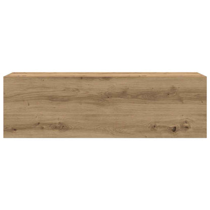 Mobiletto da Bagno Rovere Artigianale 100x25x30 cm Truciolato | homemem39
