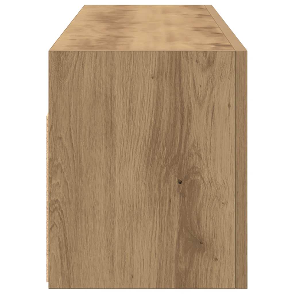 Mobiletto da Bagno Rovere Artigianale 100x25x30 cm Truciolato | homemem39