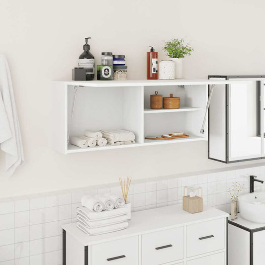 Mobile da Bagno a Parete Bianco 100x25x40 cm in Truciolato | homemem39